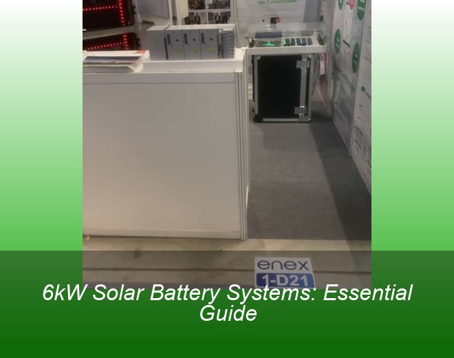 6kW Solar Battery Systems: Essential Guide